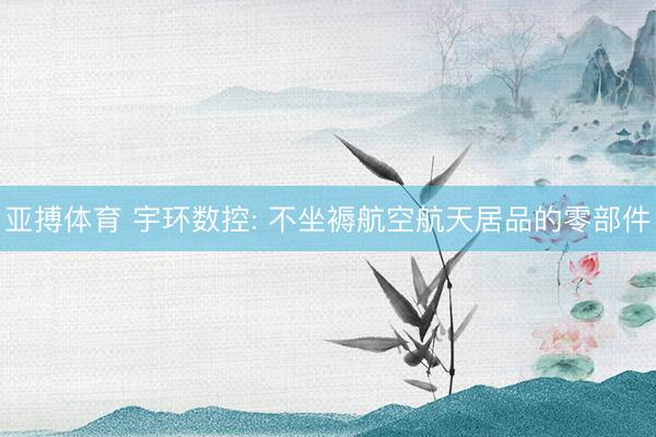 亚搏体育 宇环数控: 不坐褥航空航天居品的零部件