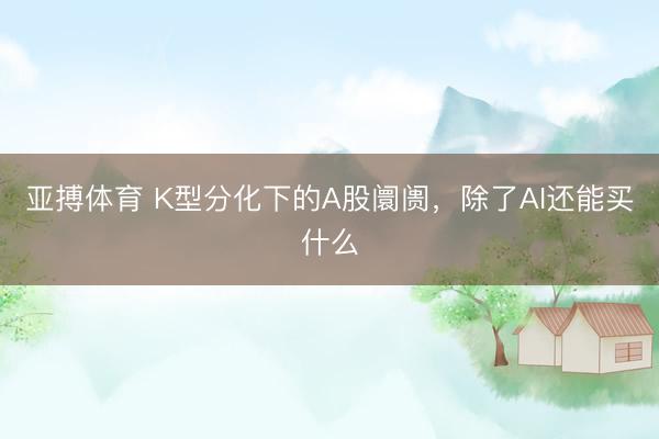 亚搏体育 K型分化下的A股阛阓，除了AI还能买什么