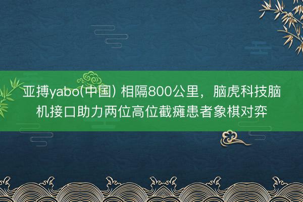 亚搏yabo(中国) 相隔800公里，脑虎科技脑机接口助力两位高位截瘫患者象棋对弈